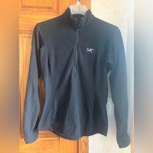 Arcteryx Women's Lightweight 1/4 Zip Long Sleeve Shirt XS Black